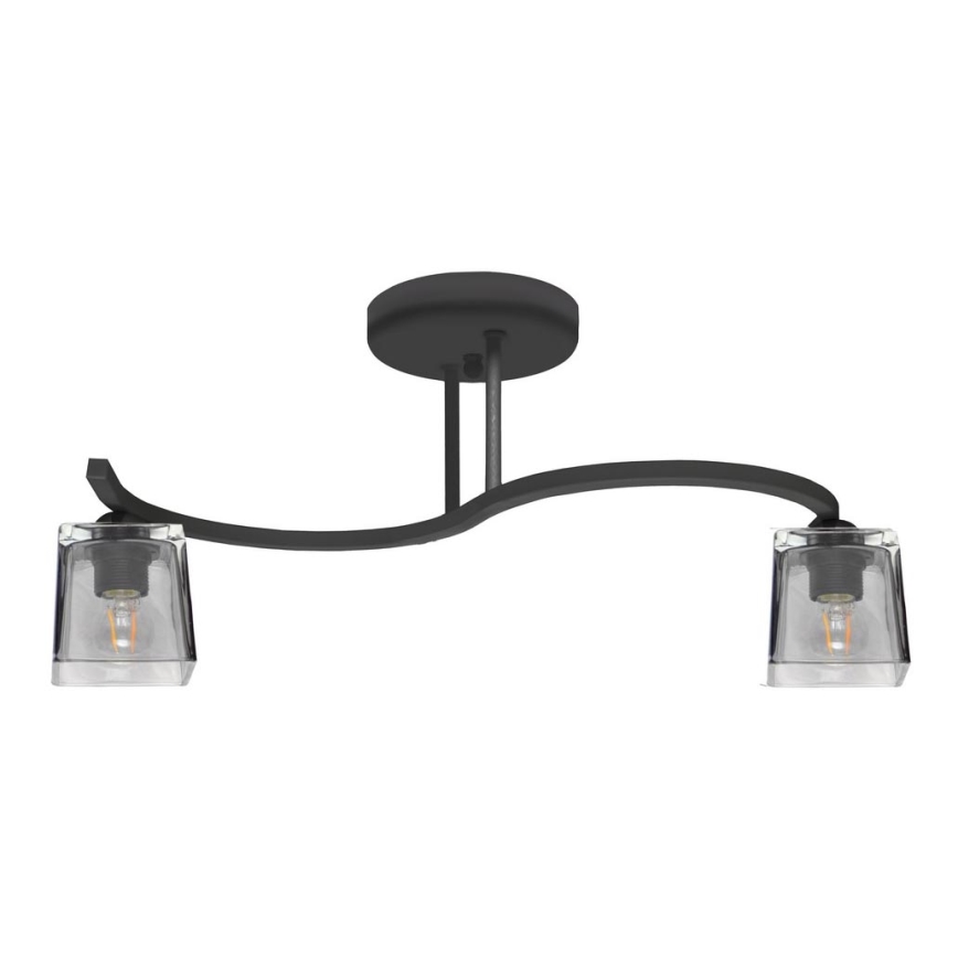 Přisazený lustr SANTOS 2xE27/15W/230V černá