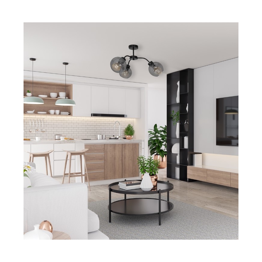 Přisazený lustr SOFIA 3xE27/60W/230V černá