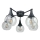 Přisazený lustr STAR 5xE27/60W/230V černá/čirá