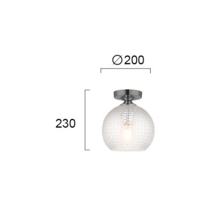 Přisazený lustr TALISA 1xE27/40W/230V černý chrom