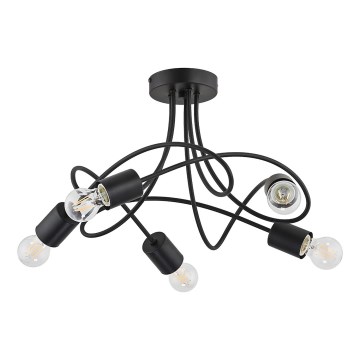 Přisazený lustr TARGO 5xE27/15W/230V černá