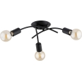 Přisazený lustr TORIZO 3xE27/15W/230V černá