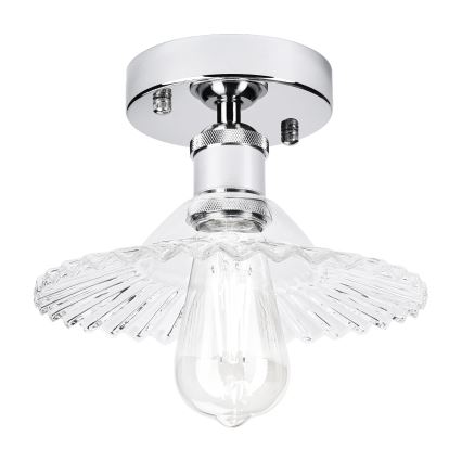Přisazený lustr TRISH 1xE27/15W/230V lesklý chrom/čirá