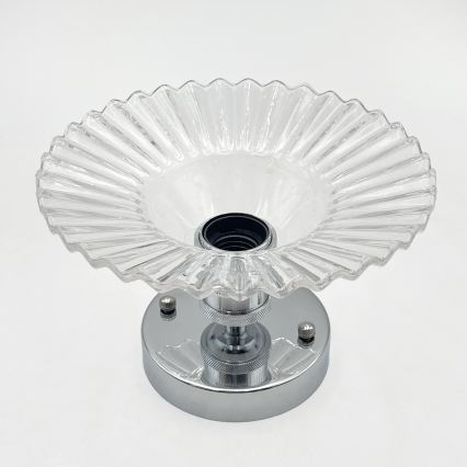 Přisazený lustr TRISH 1xE27/15W/230V lesklý chrom/čirá