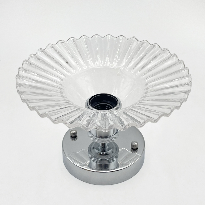 Přisazený lustr TRISH 1xE27/15W/230V lesklý chrom/čirá