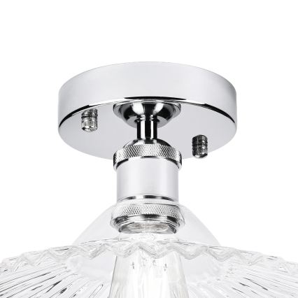 Přisazený lustr TRISH 1xE27/15W/230V lesklý chrom/čirá