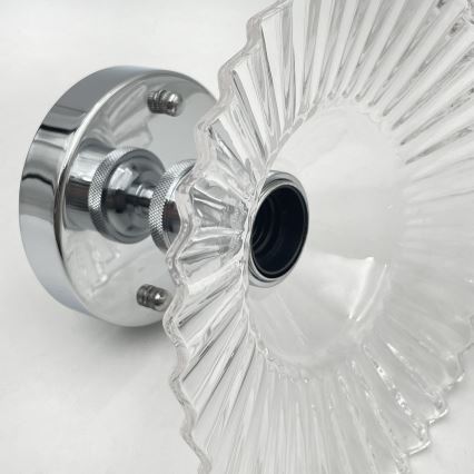 Přisazený lustr TRISH 1xE27/15W/230V lesklý chrom/čirá