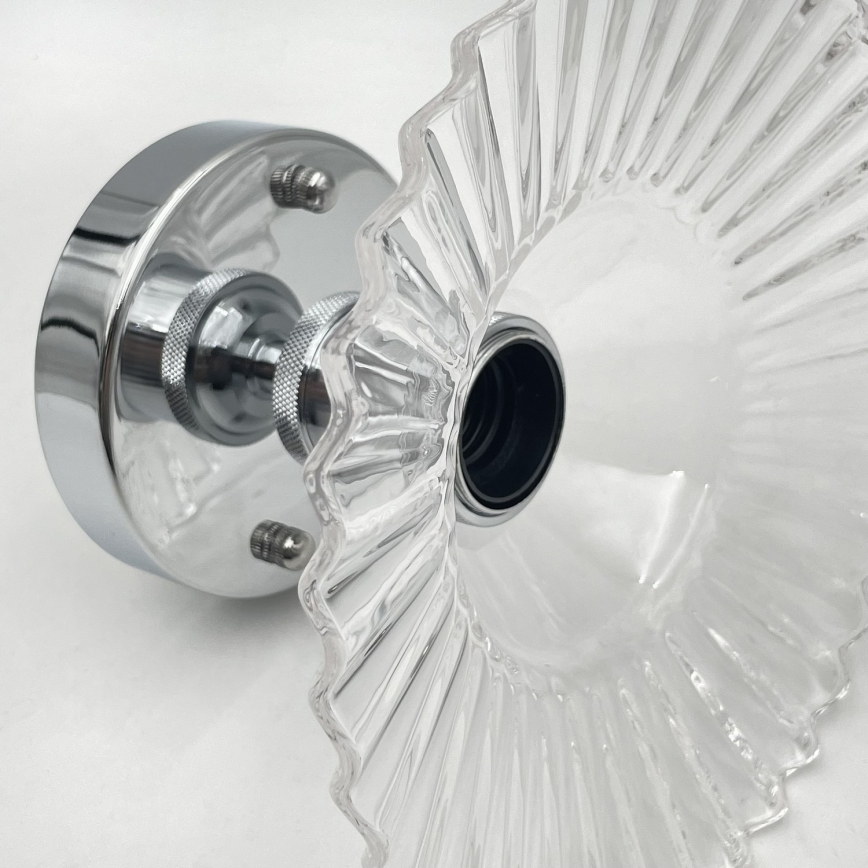 Přisazený lustr TRISH 1xE27/15W/230V lesklý chrom/čirá