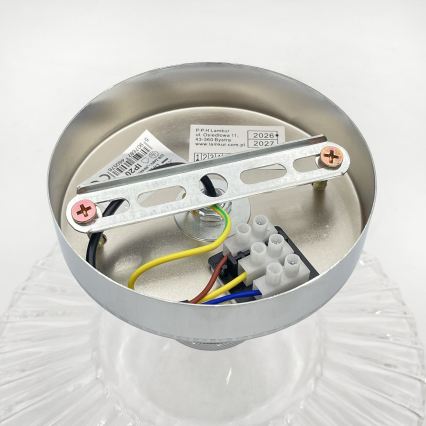 Přisazený lustr TRISH 1xE27/15W/230V lesklý chrom/čirá