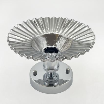 Přisazený lustr TRISH 1xE27/15W/230V lesklý chrom/kouřová černá