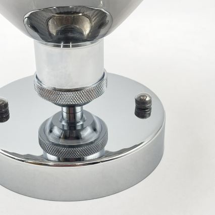 Přisazený lustr TRISH 1xE27/15W/230V lesklý chrom/kouřová černá