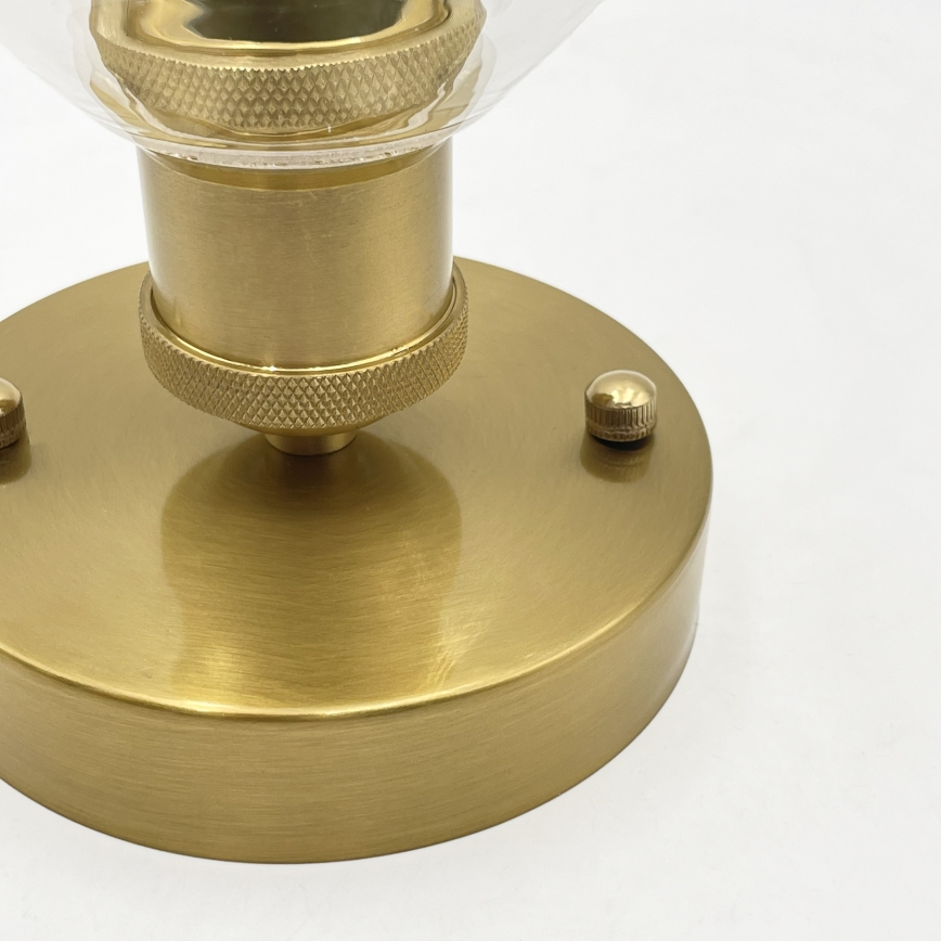 Přisazený lustr TRISH 1xE27/15W/230V zlatá/čirá