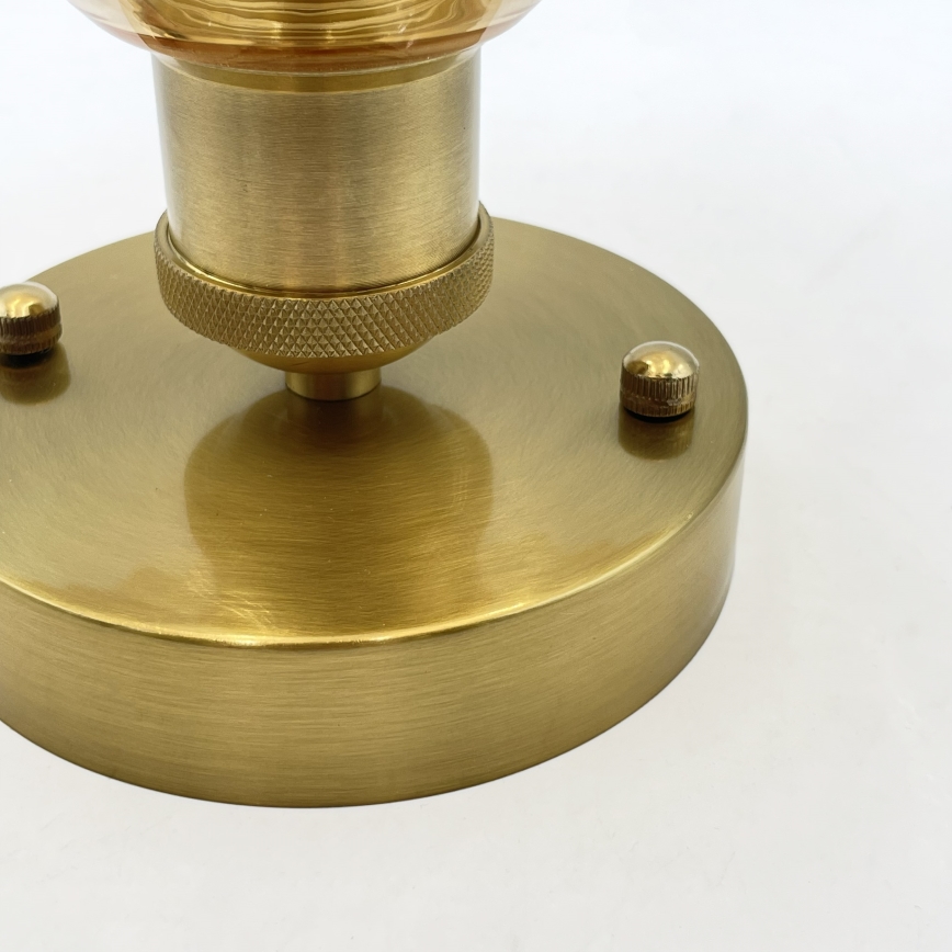 Přisazený lustr TRISH 1xE27/15W/230V zlatá/kouřová béžová