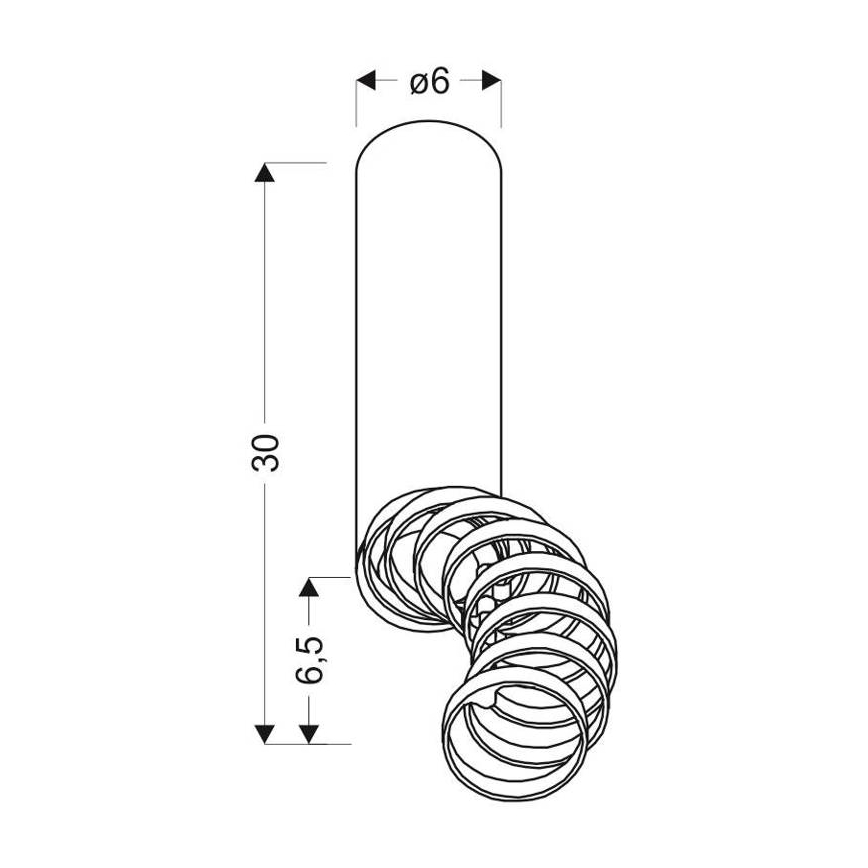 Přisazený lustr TUBA 1xGU10/50W/230V černá