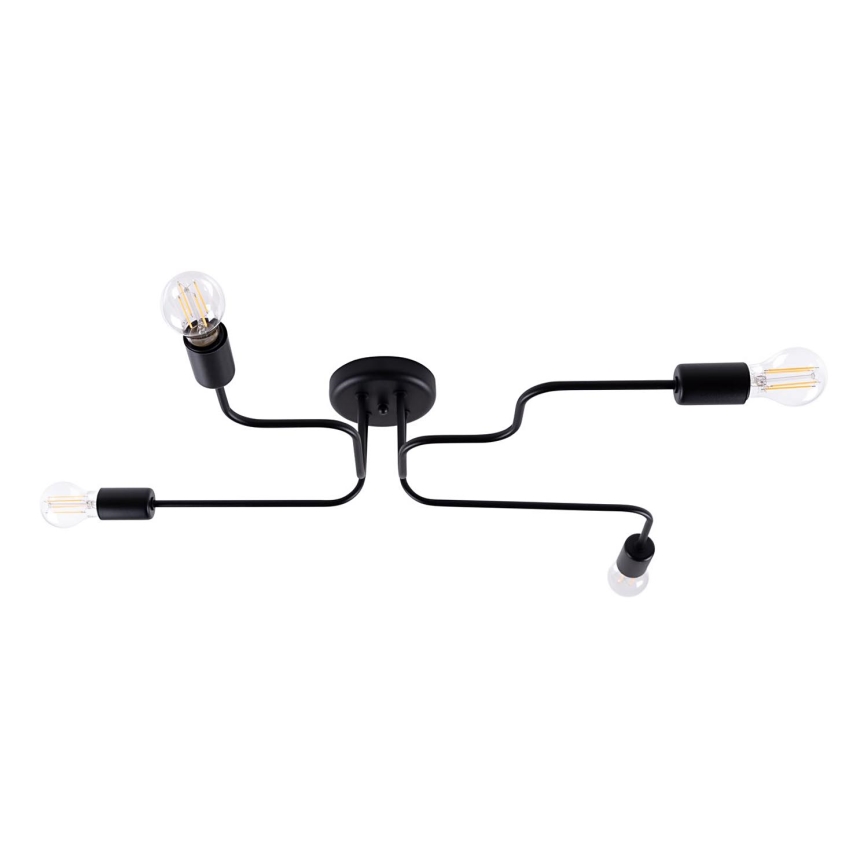 Přisazený lustr VECTOR 4xE27/15W/230V černá