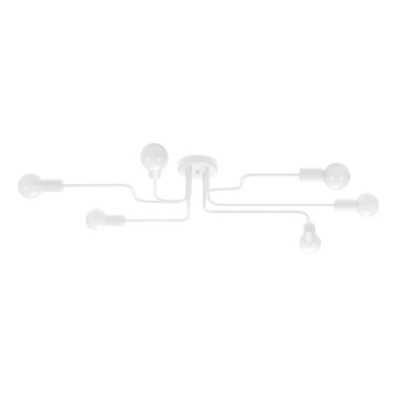 Přisazený lustr VECTOR 6xE27/15W/230V bílá