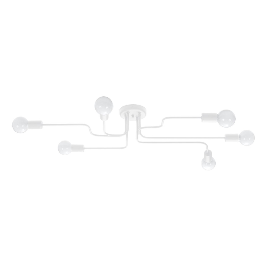 Přisazený lustr VECTOR 6xE27/15W/230V bílá