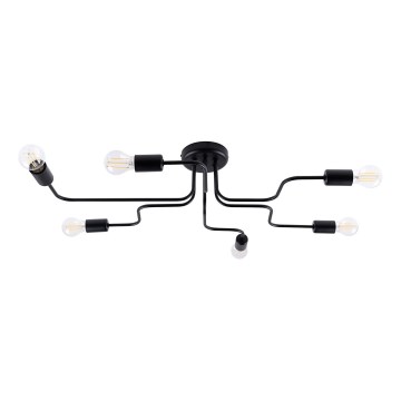 Přisazený lustr VECTOR 6xE27/15W/230V černá