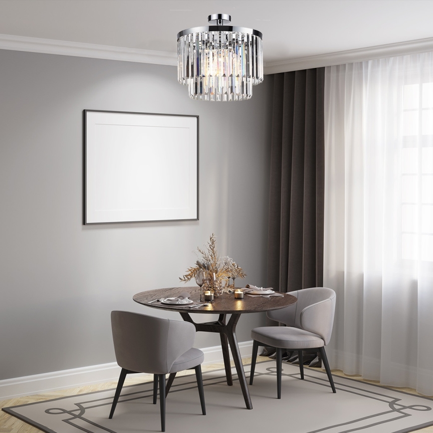 Přisazený lustr VETRO 4xE14/40W/230V lesklý chrom