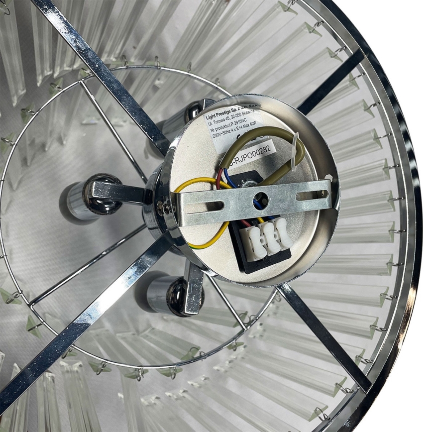 Přisazený lustr VETRO 4xE14/40W/230V lesklý chrom