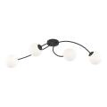 Přisazený lustr VIBRA 4xE14/10W/230V černá/bílá