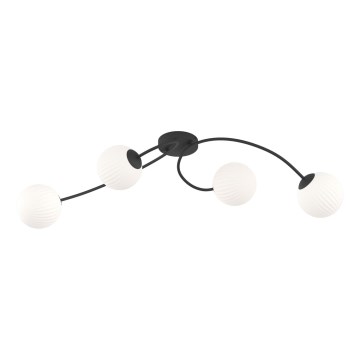 Přisazený lustr VIBRA 4xE14/10W/230V černá/bílá