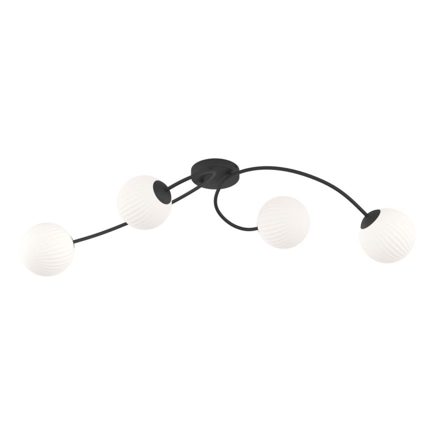 Přisazený lustr VIBRA 4xE14/10W/230V černá/bílá
