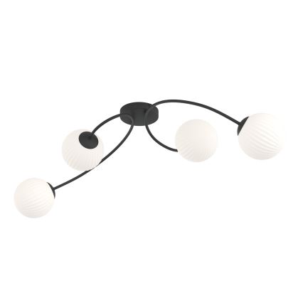 Přisazený lustr VIBRA 4xE14/10W/230V černá/bílá
