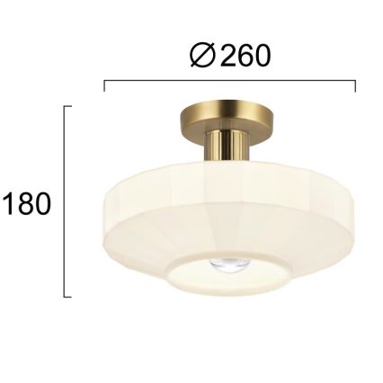 Přisazený lustr VIVIAN 1xE27/40W/230V zlatá