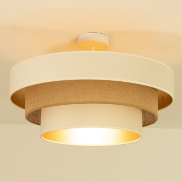Přisazený lustr WENTA 1xE27/60W/230V pr. 50 cm béžová/juta