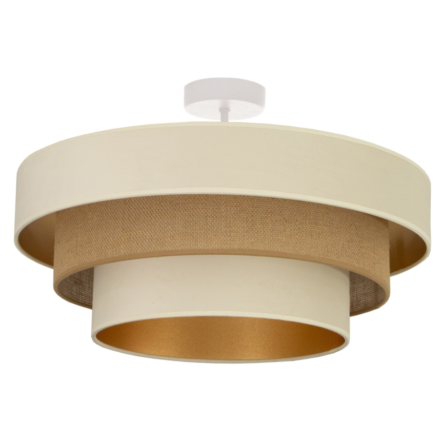 Přisazený lustr WENTA 1xE27/60W/230V pr. 50 cm béžová/juta