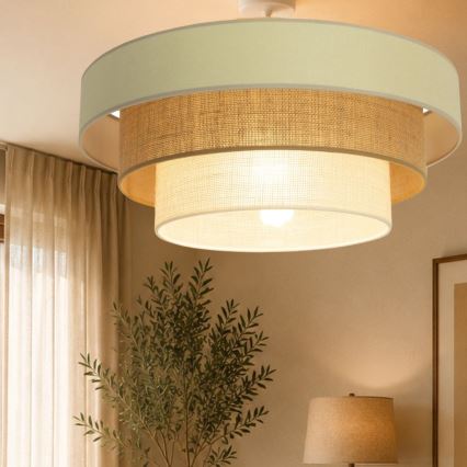 Přisazený lustr WENTA 1xE27/60W/230V pr. 50 cm béžová/juta