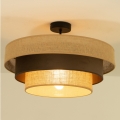 Přisazený lustr WENTA 1xE27/60W/230V pr. 50 cm juta/hnědá