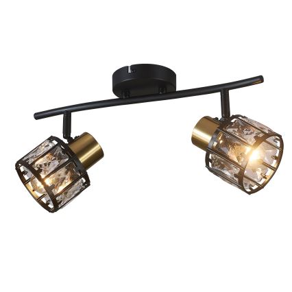 Přisazený lustr ZAHARA 2xE27/10W/230V černá
