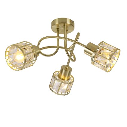 Přisazený lustr ZAHARA 3xE27/10W/230V zlatá