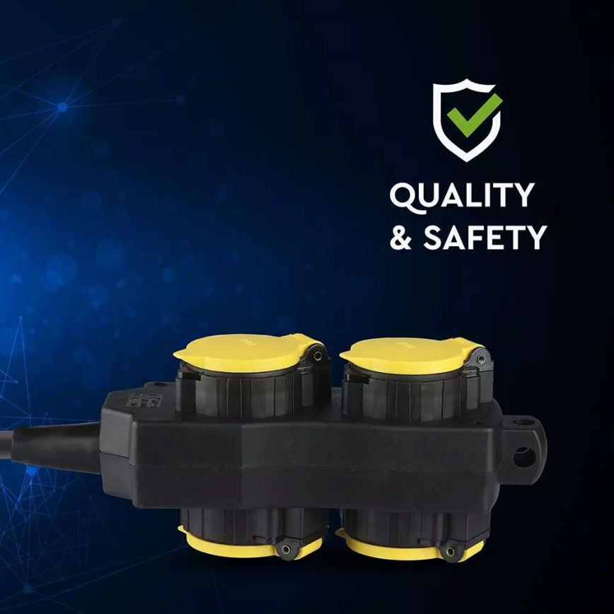 Prodlužovací kabel 4Z SCHUKO 3m IP44