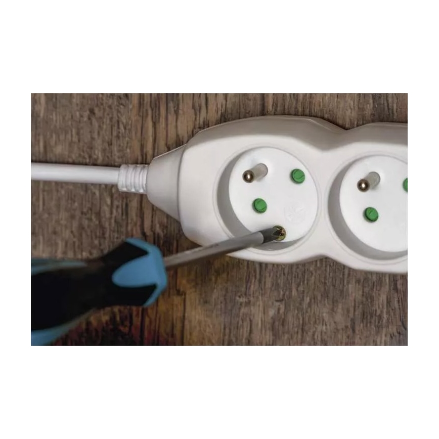 Prodlužovací kabel 5Z 3m bílá