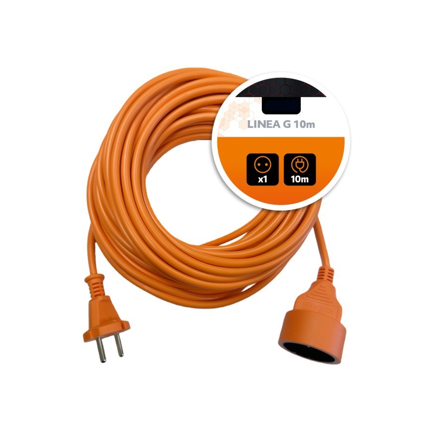 Prodlužovací kabel LINEA G 1Z 10m oranžová