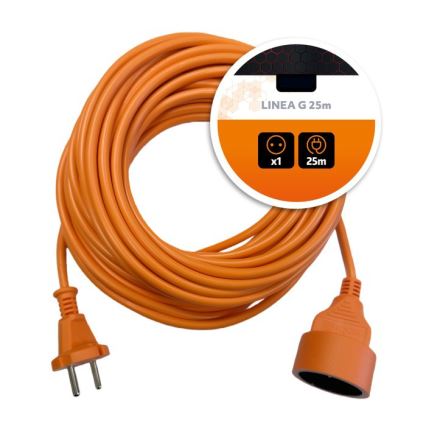Prodlužovací kabel LINEA G 1Z 25m oranžová