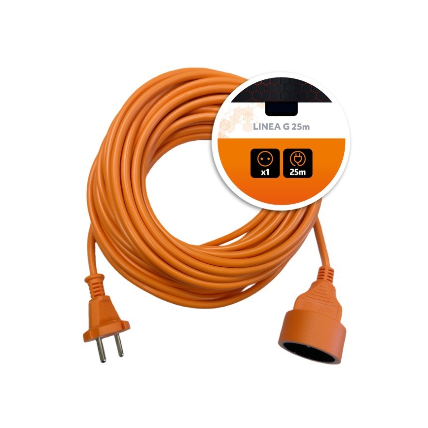 Prodlužovací kabel LINEA G 1Z 25m oranžová