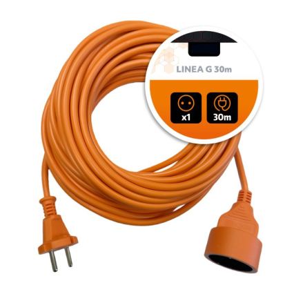 Prodlužovací kabel LINEA G 1Z 30m oranžová