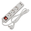 Prodlužovací kabel s vypínačem 3Z+2xUSB-A+1xUSB-C 1,5m SCHUKO bílá