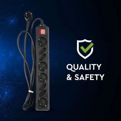 Prodlužovací kabel s vypínačem SCHUKO 8Z 1,5 m