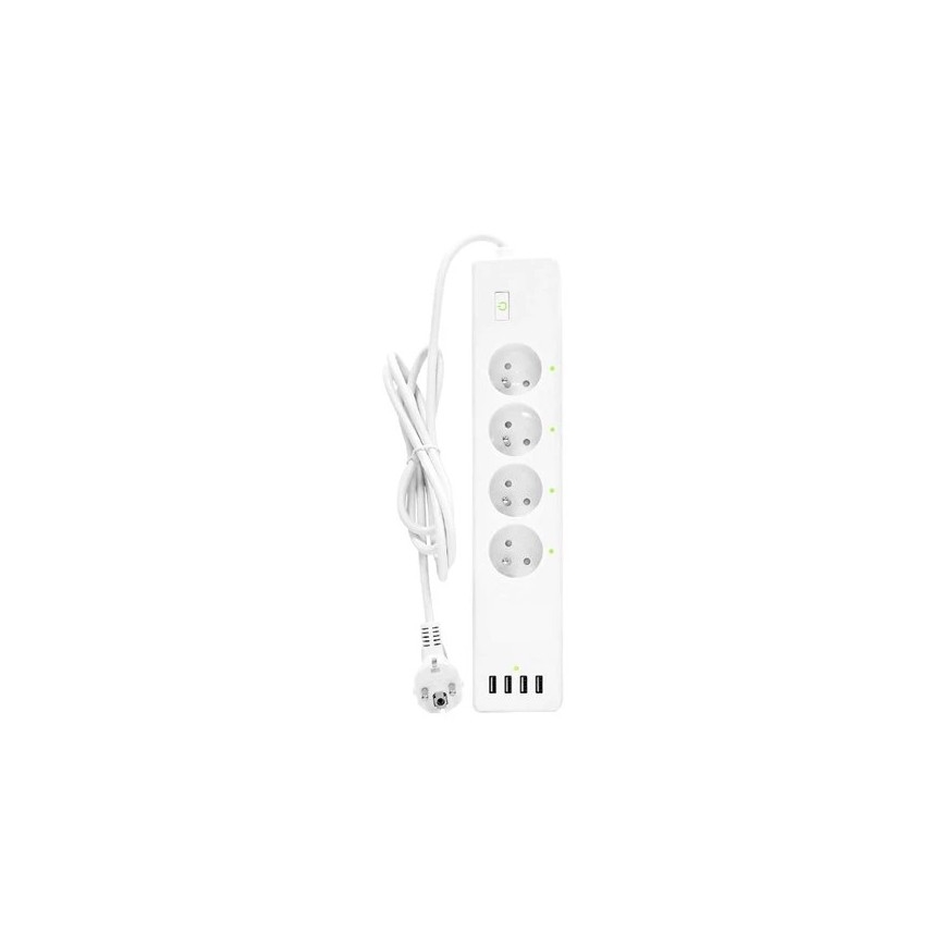 Prodlužovací kabel s vypínačem SMART 1,8 m 4Z + 4xUSB Wi-Fi Tuya