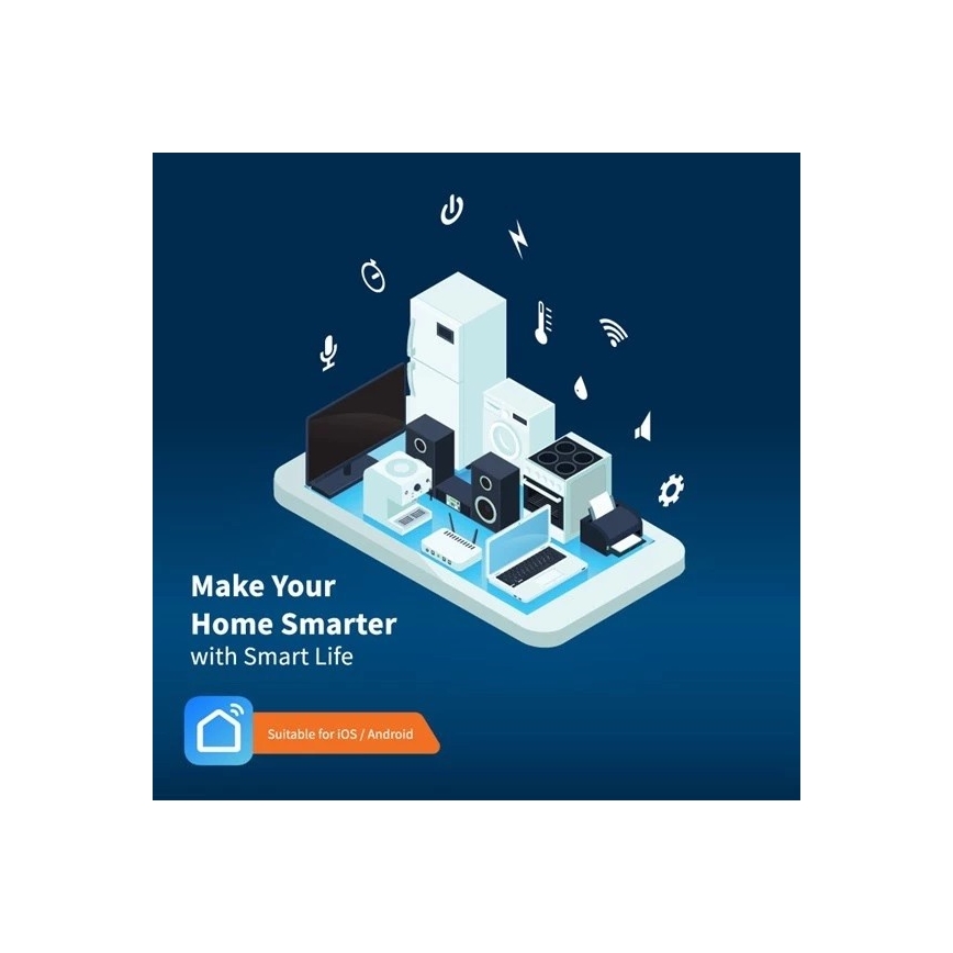Prodlužovací kabel s vypínačem SMART 1,8 m 4Z + 4xUSB Wi-Fi Tuya