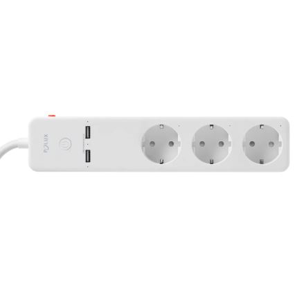 Prodlužovací kabel SMART s vypínačem 1,5m + 2xUSB/Wi-Fi Tuya SCHUKO
