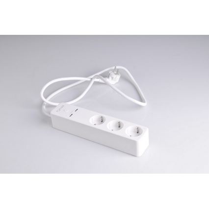Prodlužovací kabel SMART s vypínačem 1,5m + 2xUSB/Wi-Fi Tuya SCHUKO