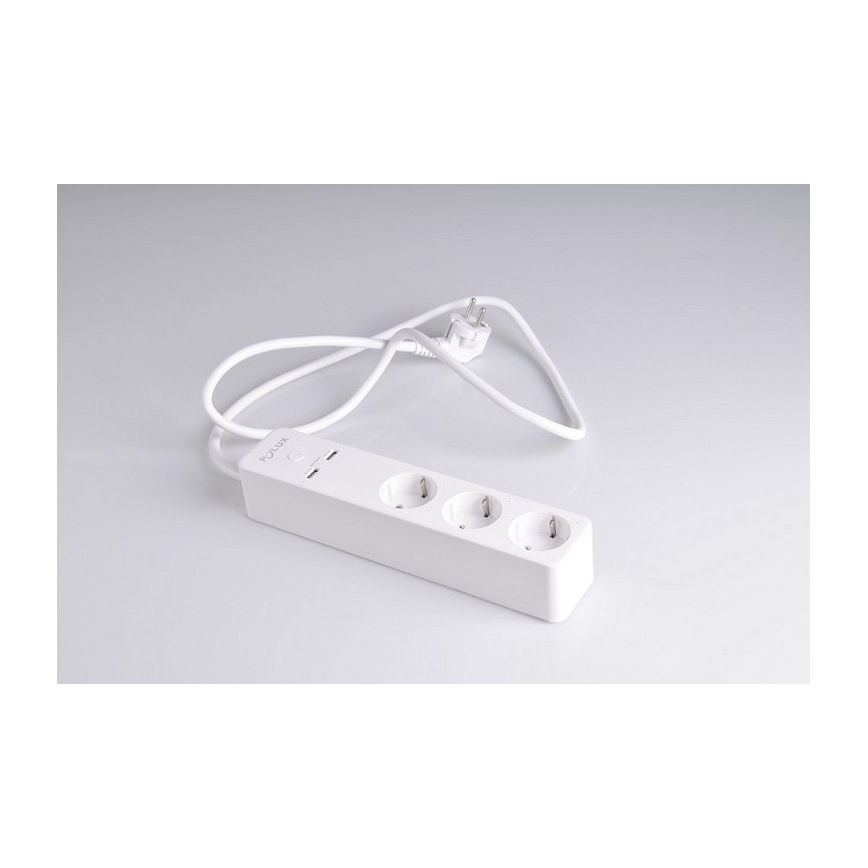 Prodlužovací kabel SMART s vypínačem 1,5m + 2xUSB/Wi-Fi Tuya SCHUKO