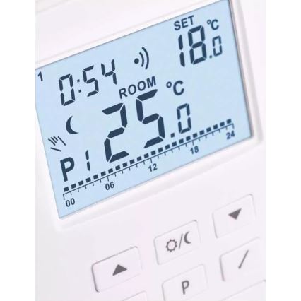 Programovatelný termostat 230V+2xAA