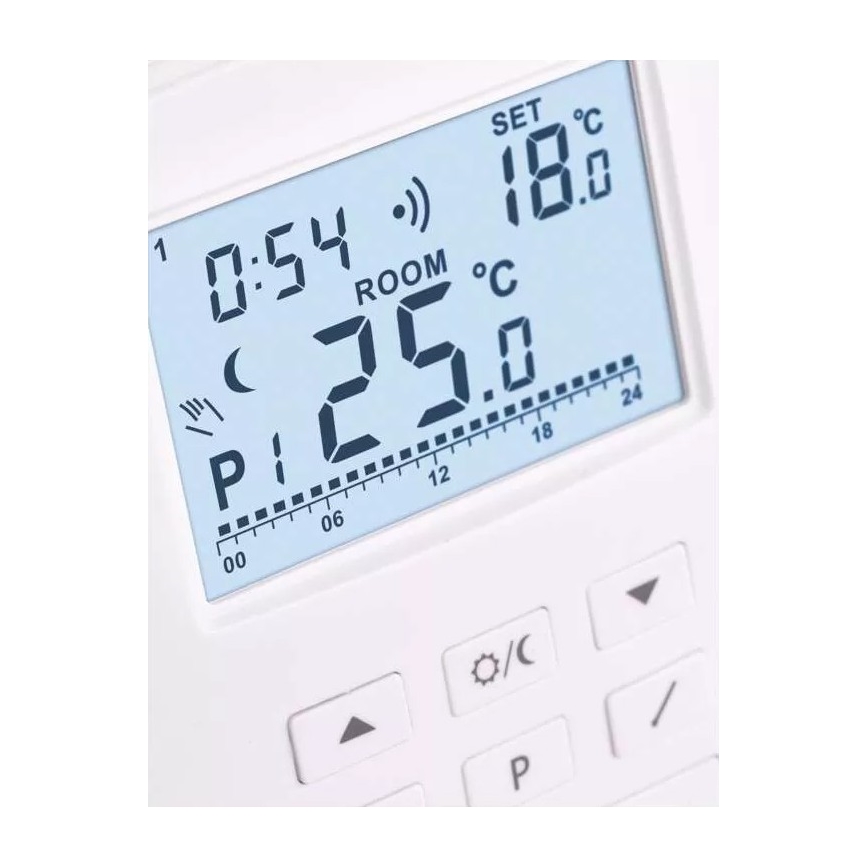 Programovatelný termostat 230V+2xAA
